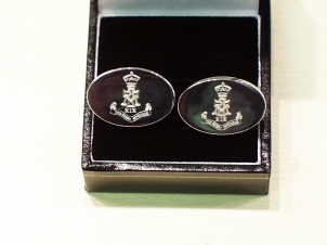 Green Howards Sterling Silver cufflinks - Click Image to Close
